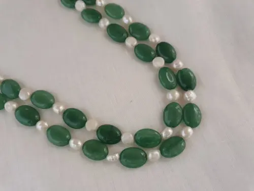Colar Alternativo de Uma ou Duas Voltas com Jade Verde