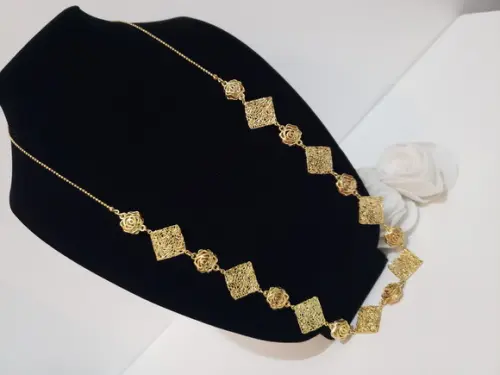 Colar Banhado Dourado com Filigranas