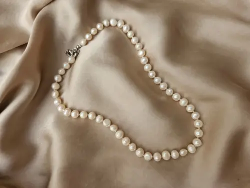 Colar Chocker de Pérolas Naturais com Mini Entremeios Prata