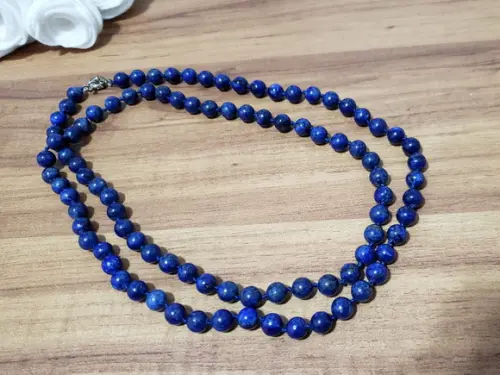 Colar com Pedras Lápis Azuli