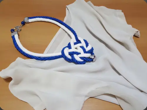 Colar de Corda e Cordão São Francisco Azul Bic