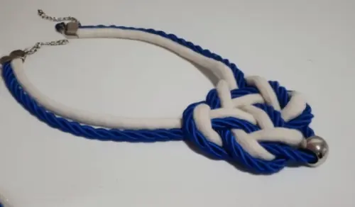 Colar de Corda e Cordão São Francisco Azul Bic