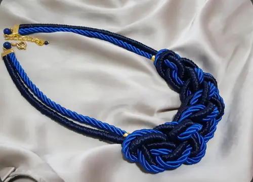 Colar de Corda e Cordão São Francisco Azul Bic