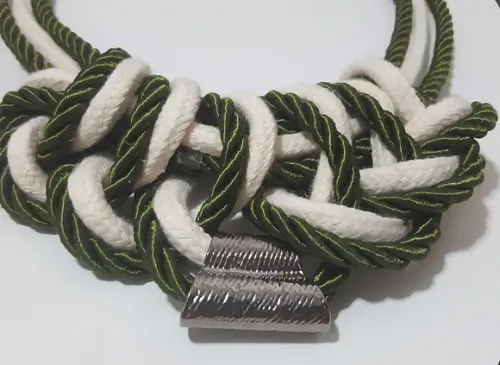 Colar de Corda e Cordão São Francisco Verde Militar