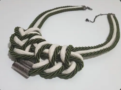 Colar de Corda e Cordão São Francisco Verde Militar
