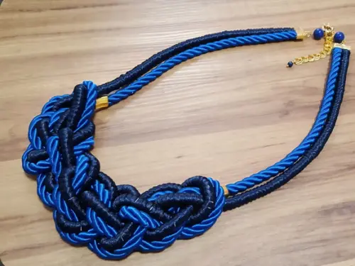 Colar de Corda e Cordão São Francisco Azul Bic