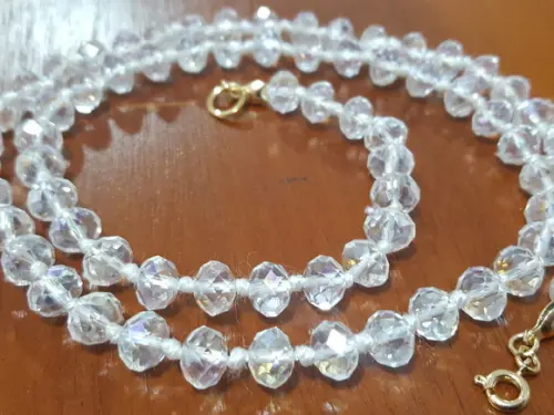 Colar de Cristais Transparente