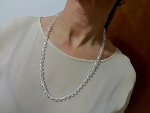 Colar de Cristais Transparente