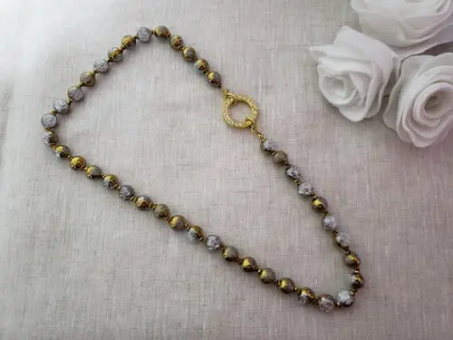 Colar de Cristal Fusion Ice e Dourado