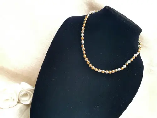 Colar de Cristal Fusion Ice e Dourado I