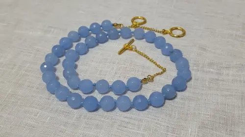 Colar de Jade Azul Sky