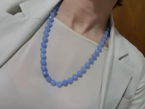 Colar de Jade Azul Sky