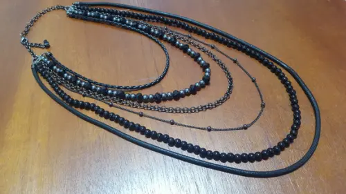 Colar de Onix/ Corrente/Cordão