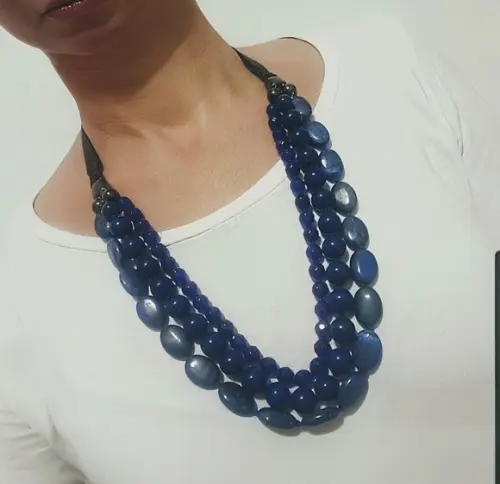 Colar de Pedras Naturais Lápis Lazuli