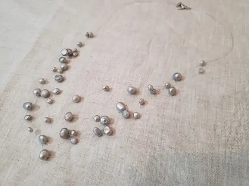 Colar de Pérolas Naturais Prata