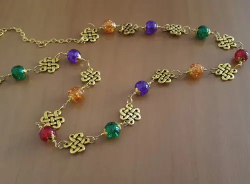 Colar Dourado De Cristais Fusion Coloridos