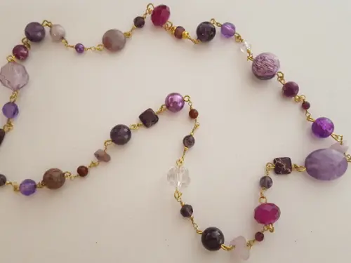 Colar Dourado Multicolorido Il