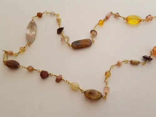 Colar Dourado Multicolorido Il