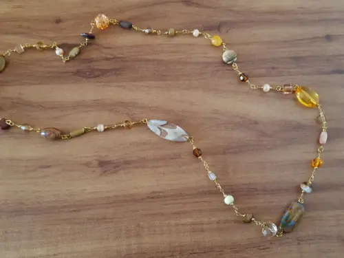 Colar Dourado Multicolorido Il