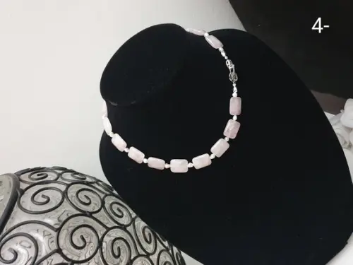 Colar Quatro em Um de Pérolas Naturais e Quartzo Rosa