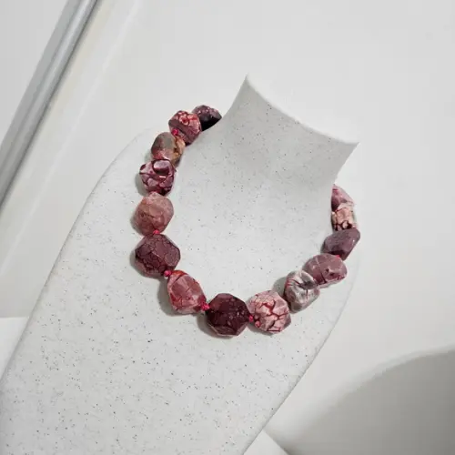 Maxi Colar Chocker de Pedras Naturais Ágata
