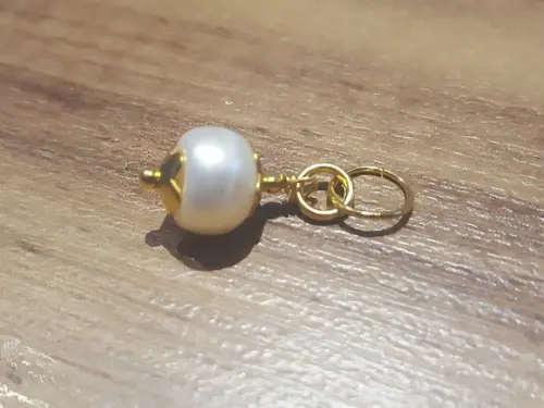 Pingente Banhado Dourado de Pérola Natural