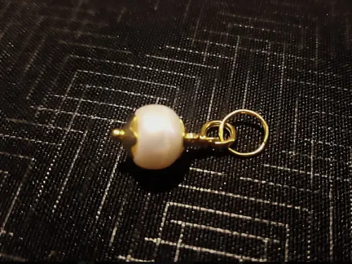 Pingente Banhado Dourado de Pérola Natural