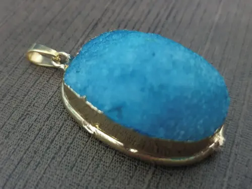 Pingente de Drusa Azul Celeste