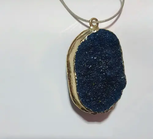Pingente de Druza Azul Bic