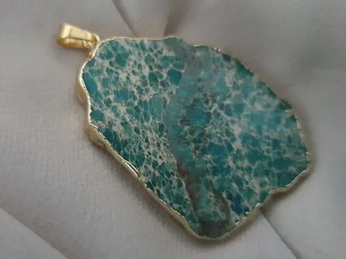 Pingente de Jasper Imperador Verde