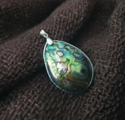 Pingente de Prata com Abalone