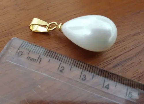 Pingente Gota De Pérola Shell