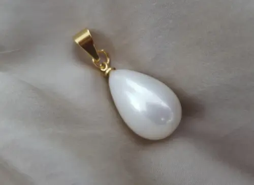 Pingente Gota De Pérola Shell