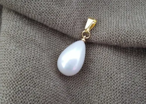 Pingente Gota De Pérola Shell