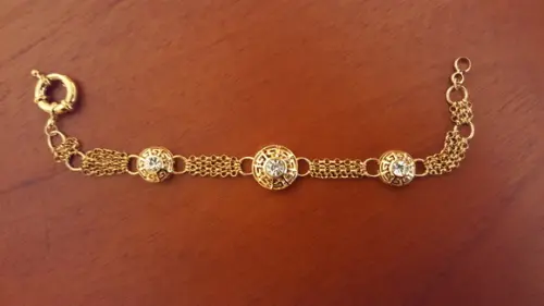Pulseira Banhada com Cristal