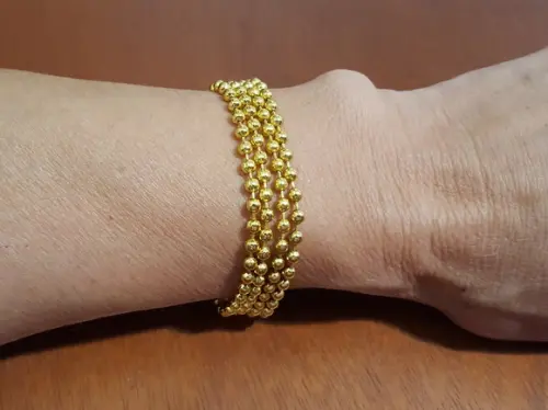 Pulseira Banhada de Bolinhas