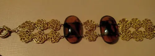 Pulseira Banhada de Flores