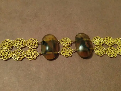 Pulseira Banhada de Flores