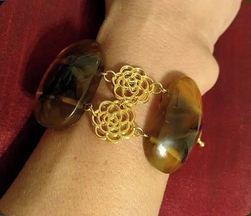 Pulseira Banhada de Flores