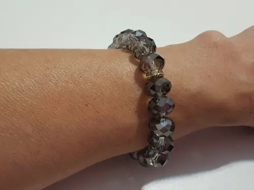 Pulseira de Cristais Fumê