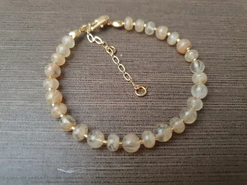 Pulseira de Pedra Natural Citrino