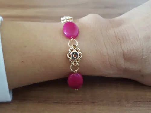 Pulseira de Pedra Natural Jade Chiclete