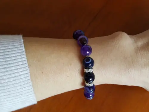 Pulseira de Pedras Naturais Ametista
