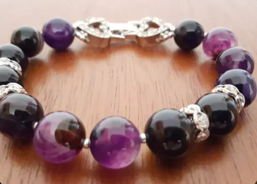Pulseira de Pedras Naturais Ametista