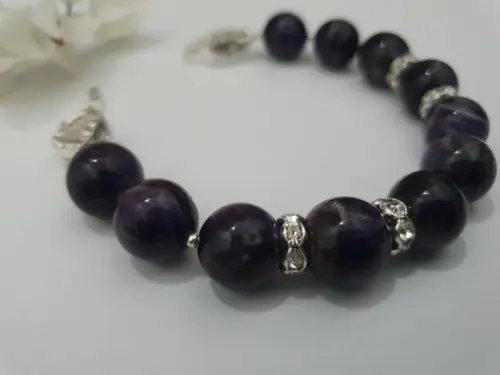Pulseira de Pedras Naturais Ametista