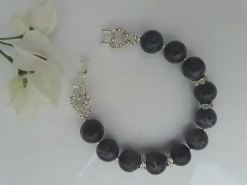 Pulseira de Pedras Naturais Ametista