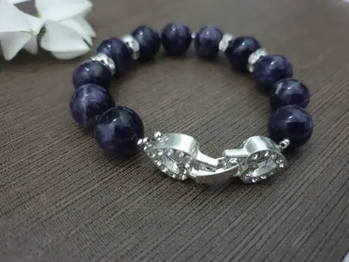 Pulseira de Pedras Naturais Ametista