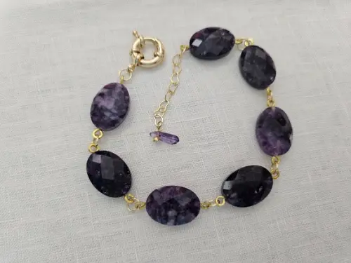 Pulseira de Pedras Naturais Ametista