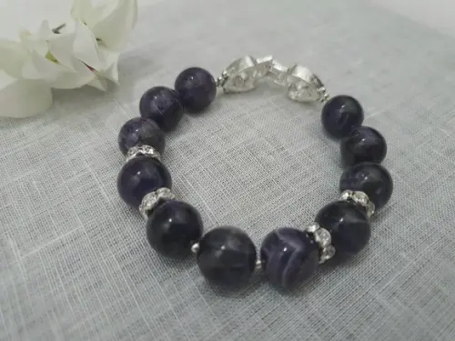 Pulseira de Pedras Naturais Ametista