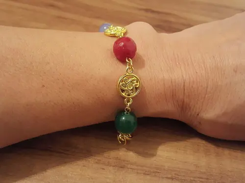 Pulseira de Pedras Naturais Coloridas